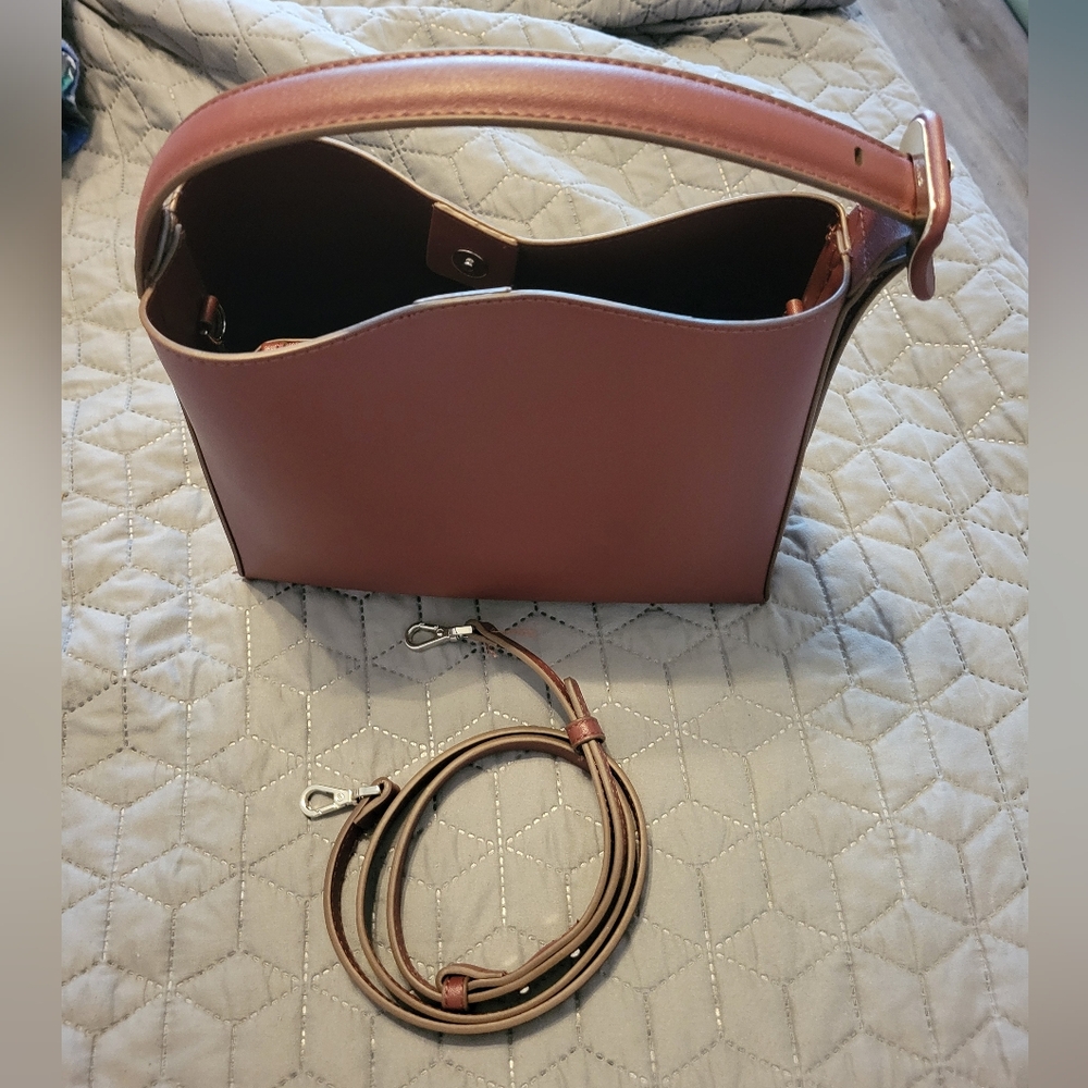 Mango Mini Shopper in Burgundy